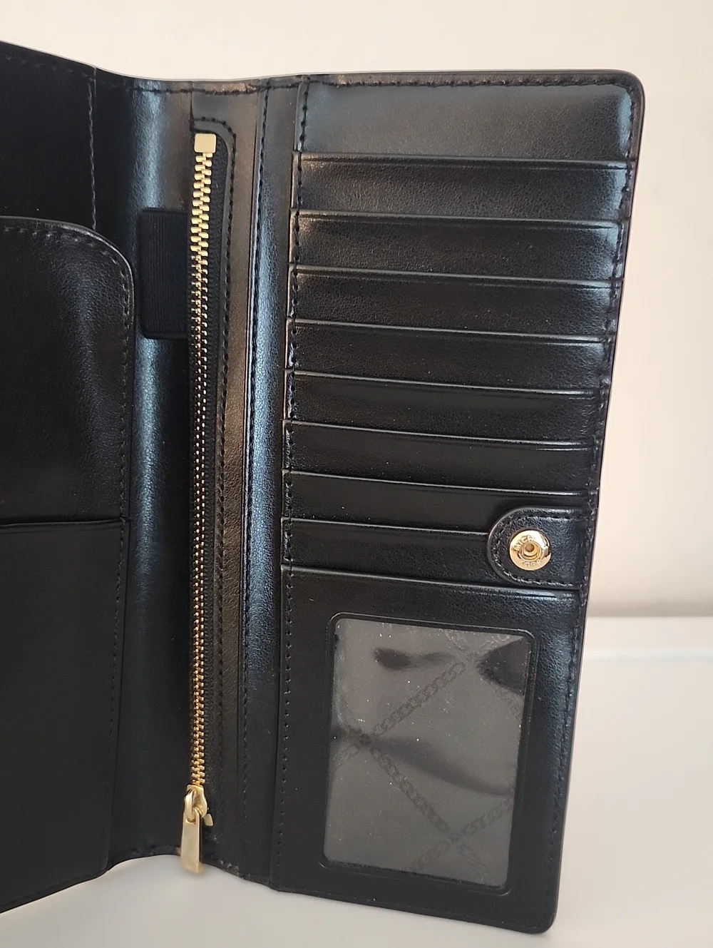 Michael Kors Large Bifold Passport Wallet w/Free MK Bag Charm